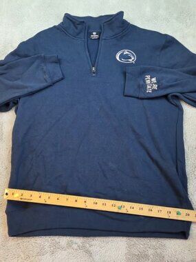 Penn State 1/4 Zip Fleece Lg Blue Long Sleeve Jacket Sweatshirt Nitnay Lion PSU